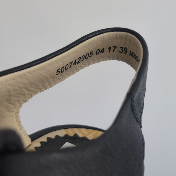 NEW Fly London Ylfa Black Leather Lace Up Wedge Sandals EU 39 US 8/8.5 - Picture 5 of 12